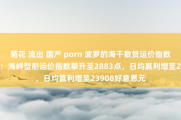 菊花 流出 国产 porn 波罗的海干散货运价指数飞腾至1755点：海岬型船运价指数攀升至2883点，日均赢利增至23908好意思元