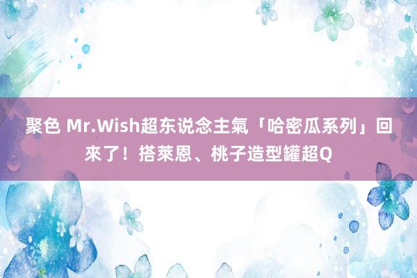 聚色 Mr.Wish超东说念主氣「哈密瓜系列」回來了！搭萊恩、桃子造型罐超Q