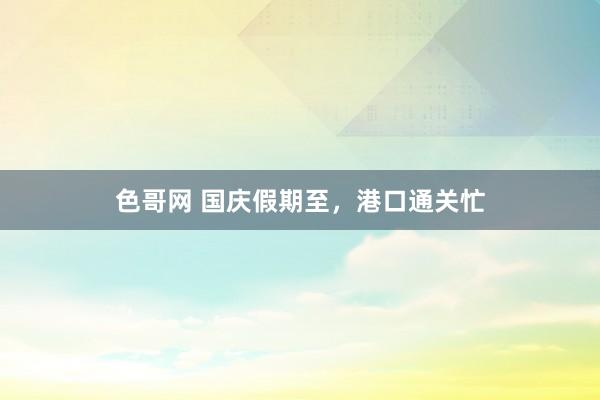 色哥网 国庆假期至，港口通关忙
