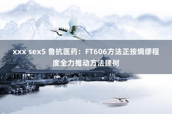 xxx sex5 鲁抗医药：FT606方法正按绸缪程度全力推动方法建树
