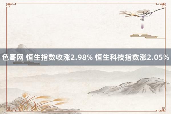 色哥网 恒生指数收涨2.98% 恒生科技指数涨2.05%