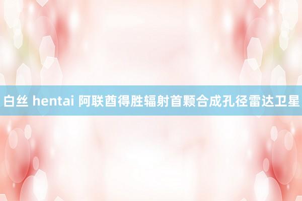 白丝 hentai 阿联酋得胜辐射首颗合成孔径雷达卫星